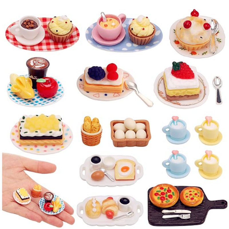 Dollhouse Miniature Breakfast Set for OB11 Models
