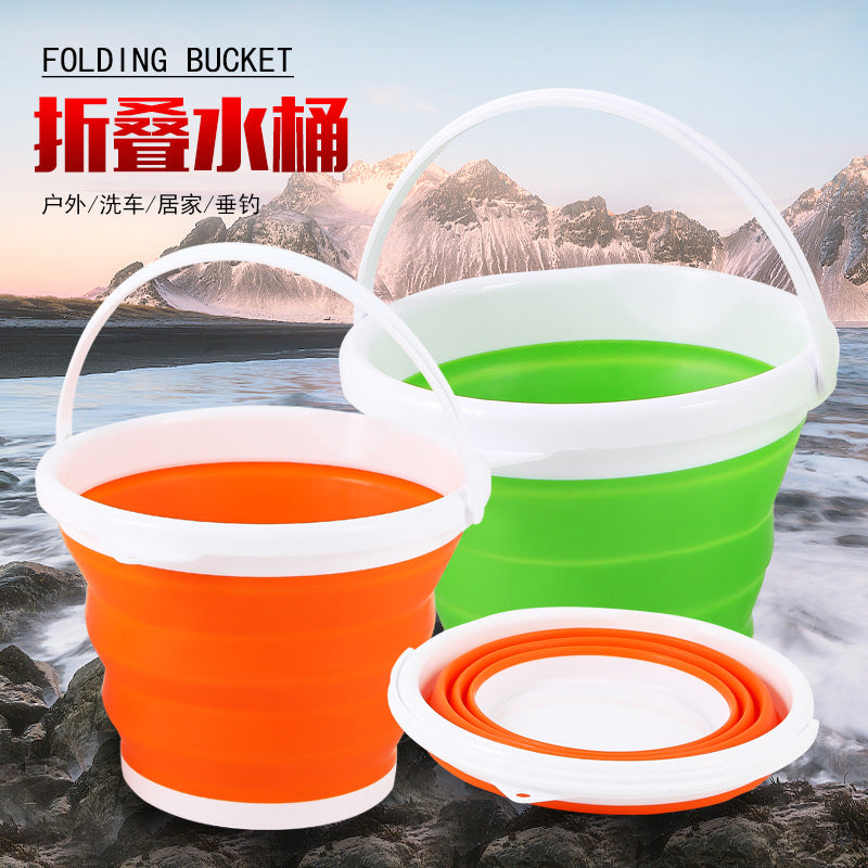 Portable Collapsible Fishing Bucket Multi-functional Car Wash Water Container Live Fish Bucket
