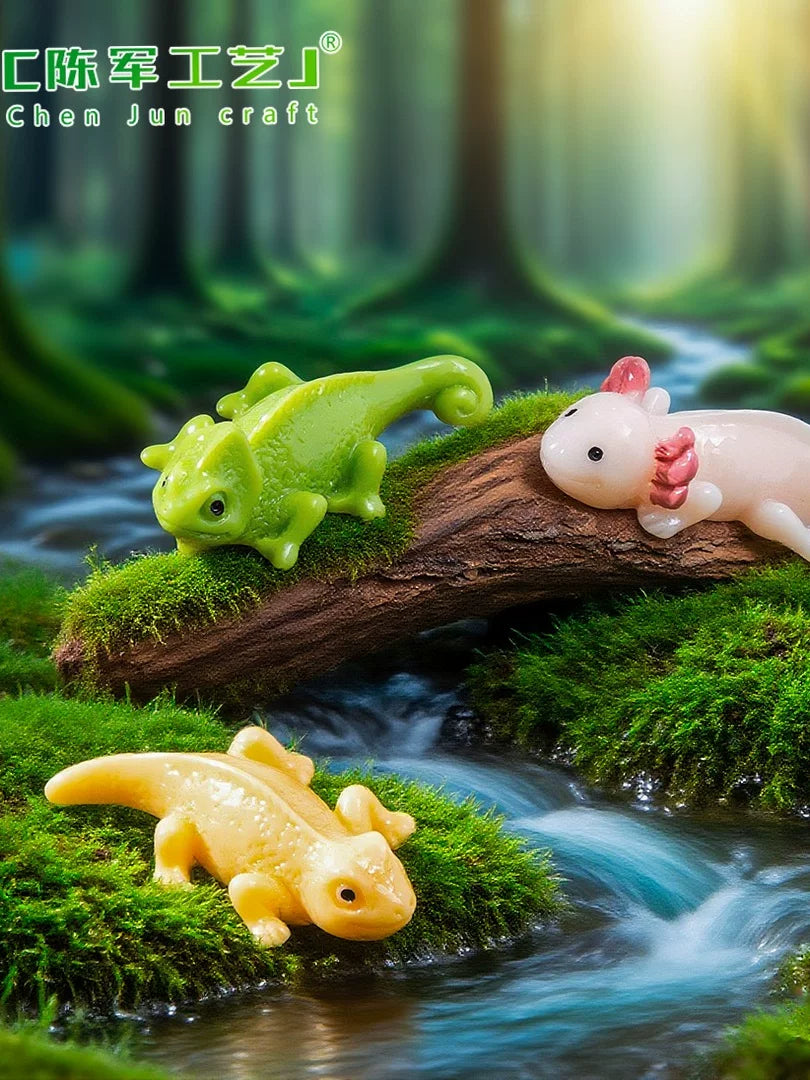 Realistic Hexagonal Dragon Lizard Figurines for DIY Micro Landscape Decor