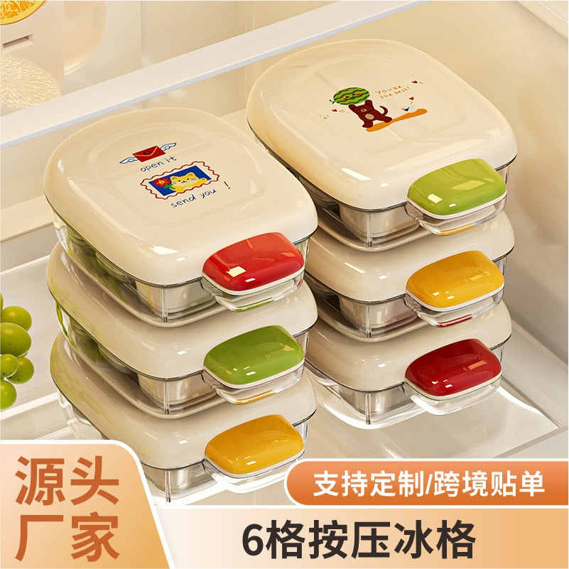 Food-Grade Silicone Ice Cube Tray with Lid for Refrigerator, Mini Square Ice Maker