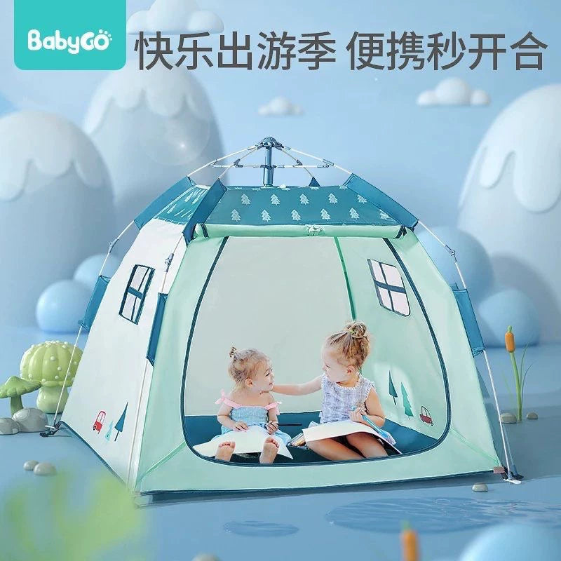 Babygo Foldable Kids Play Tent for Indoor Outdoor Use, Princess Castle or Camping Game House