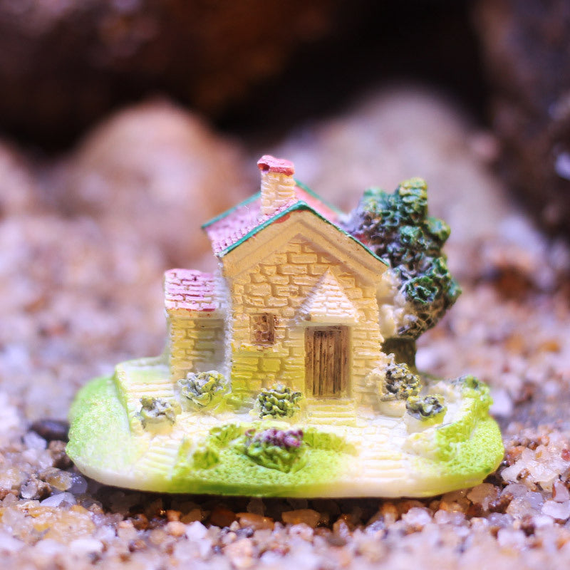 Aquarium Decoration European-Style Villa House Ornament for Fish Tank Landscape