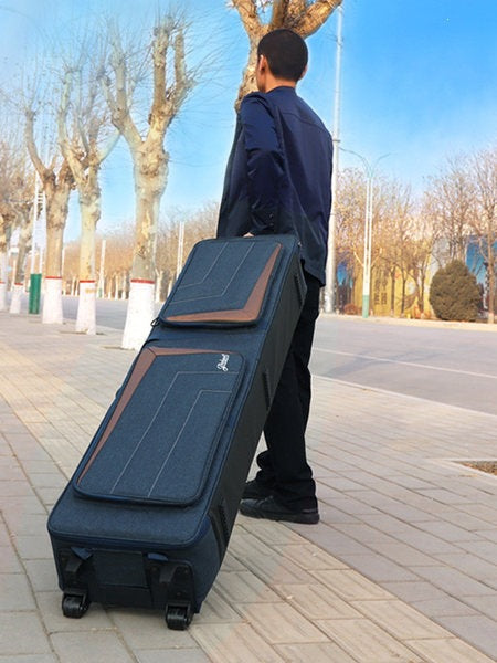 88-Key Digital Piano Bag Thickened Shockproof with Wheels for MOXF8 MX88 MODX8 FP90 Models