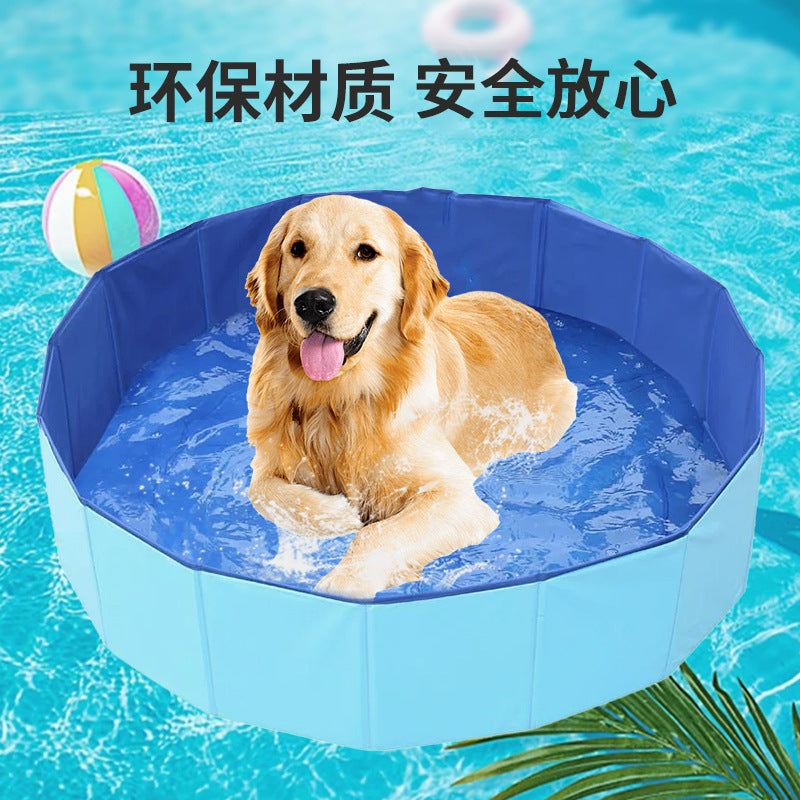 Foldable Pet Bathing Pool for Large Dogs and Cats, Portable Swimming Tub for Golden Retrievers and Babies