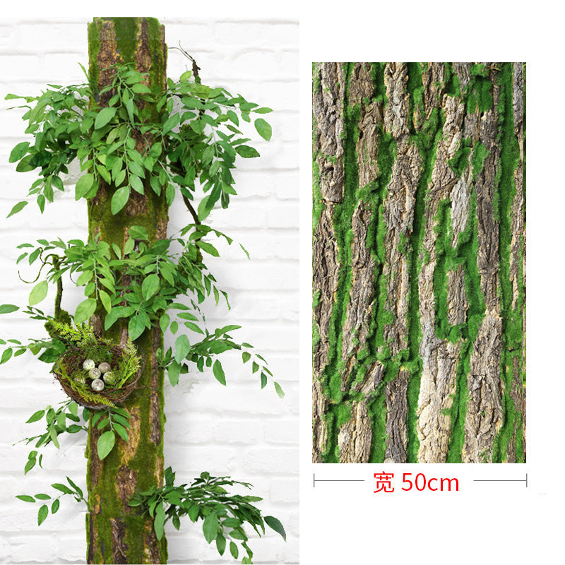 Artificial Tree Bark Roll for Indoor/Outdoor Decoration, Pipe Concealment, and Balcony Beautification