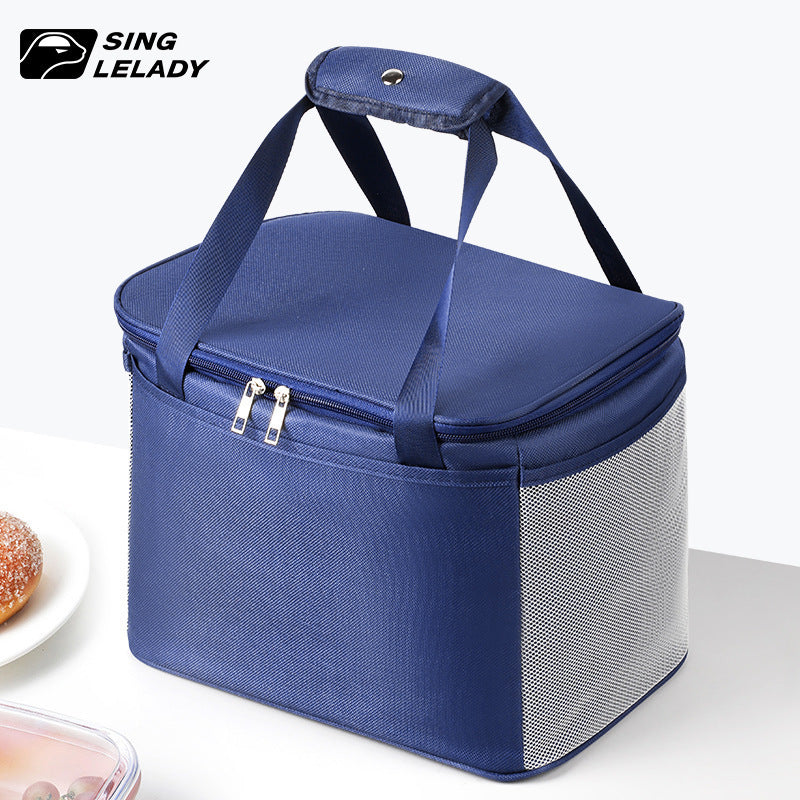 Portable Insulated Cooler Bag for Outdoor Camping and Car Travel, Food Delivery Thermal Bag