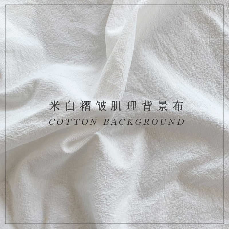 Ins-Style Cotton Linen Photography Backdrop for Food & Product Shoots