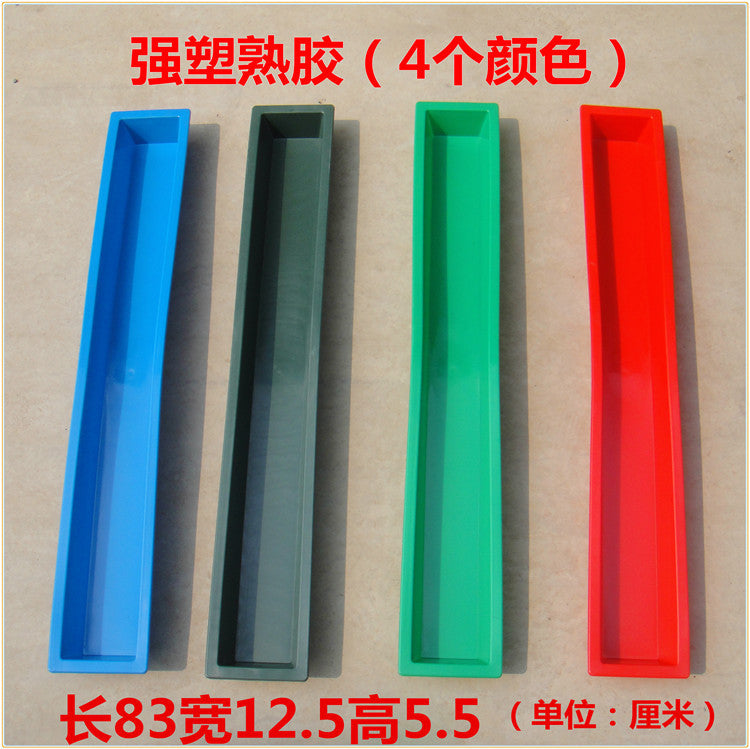 Plastic Chicken Feeder Trough for Poultry, Anti-Scatter Design, Long Rectangular Shape