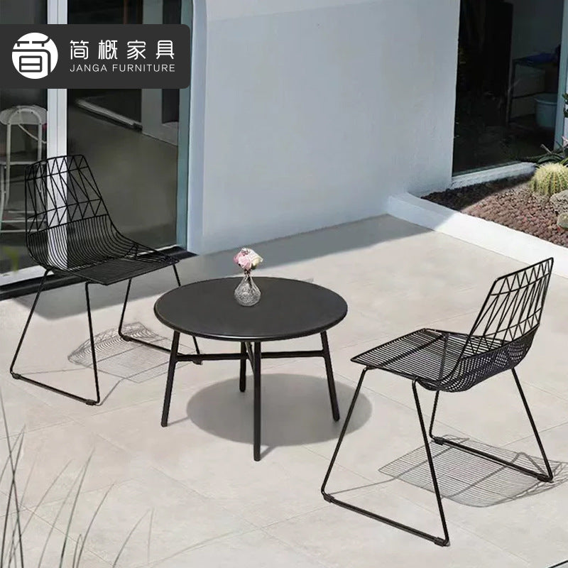 Outdoor Patio Bistro Set, 3-Piece Garden Furniture for Balcony, Villa, Hotel, and Courtyard