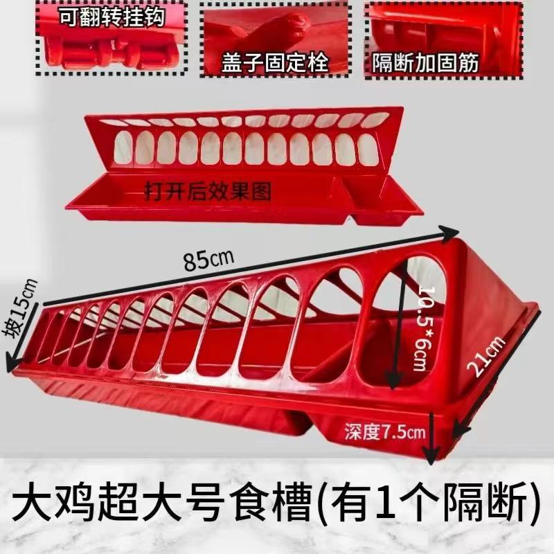 Thickened Poultry Feeder Trough for Chickens, Ducks, Geese - Dry/Wet Food Dispenser