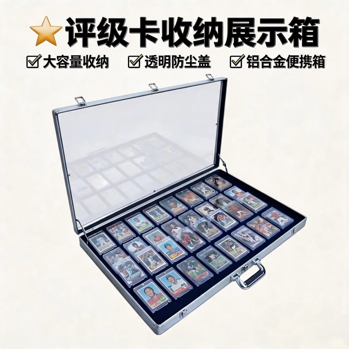 Aluminum Graded Card Display Case for PSA, CCG, BGS, TCG Collectibles