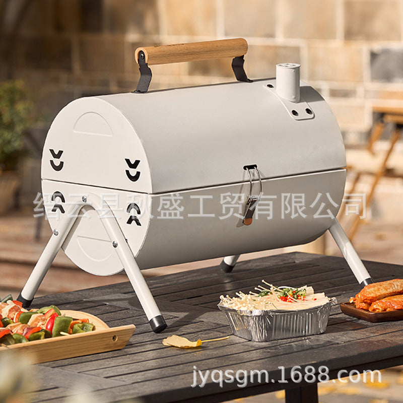 Outdoor Charcoal BBQ Grill with Chimney for Patio and Garden