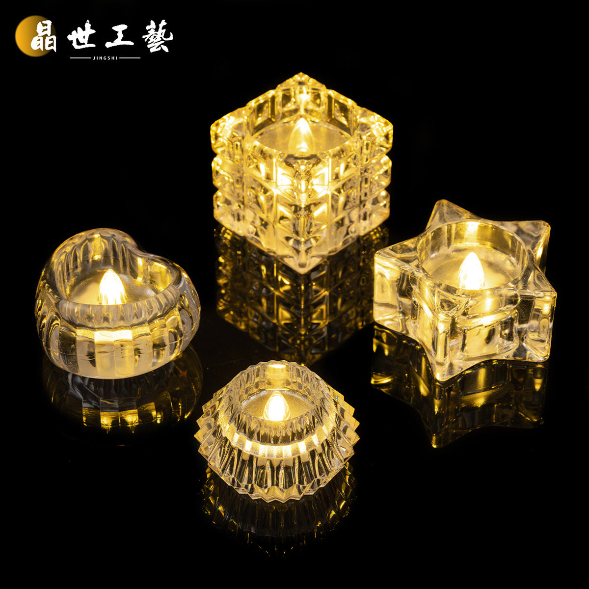 LED Crystal Transparent Candle Light for Romantic Occasions and Holiday Decor