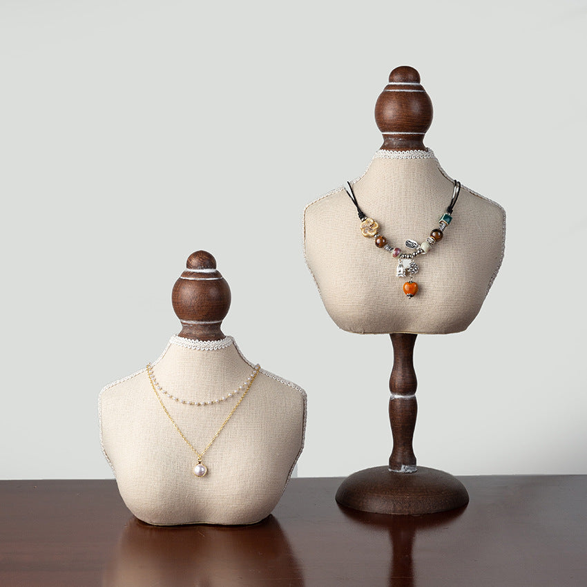 Versatile Solid Color Necklace Jewelry Display Stand Mannequin Bust Holder