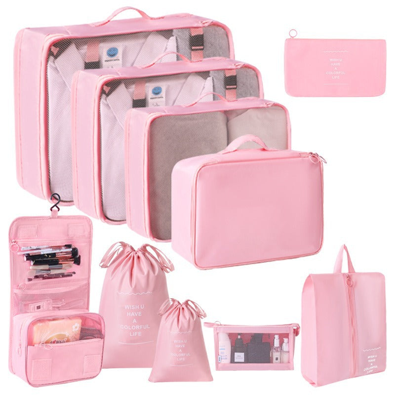 Travel Organizer Bags Set - 8-Piece Large Capacity Portable Luggage Packing Cubes for Clothes
