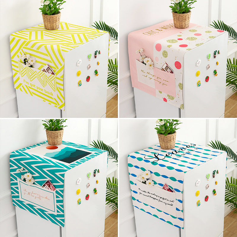Nordic Style Waterproof Dust Cover for Refrigerator & Washing Machine