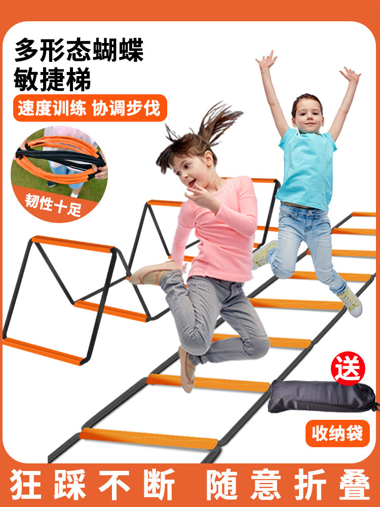 Agility Ladder Training Set for Kids and Adults, Multi-functional Foldable Speed Ladder with Hurdles