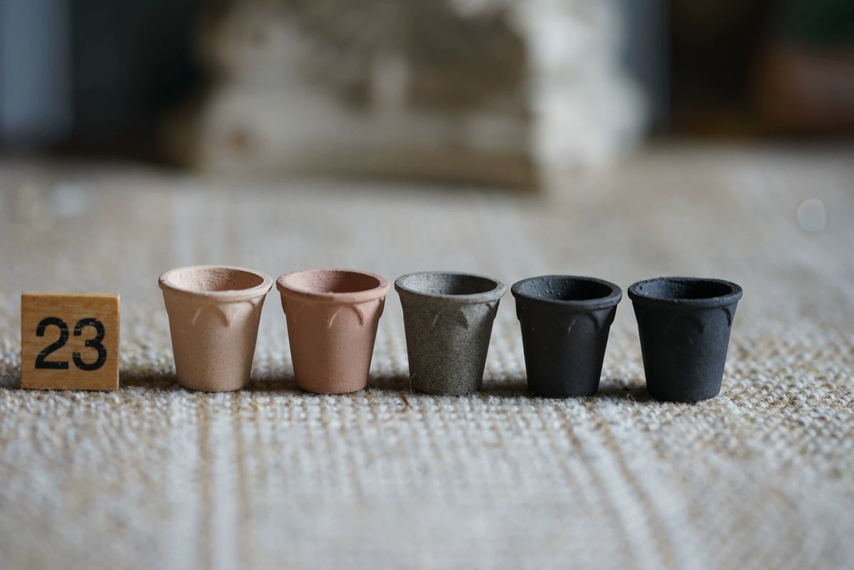 Miniature Ceramic Flower Pots for Dollhouse Decor and Micro Landscapes, Handmade Terracotta Planters
