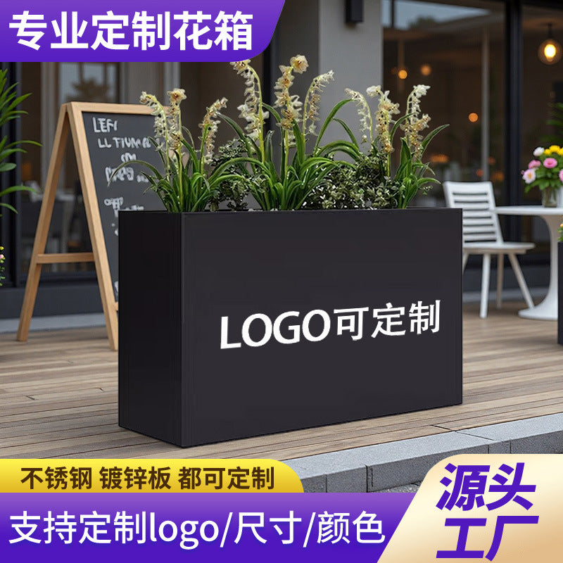 Outdoor Planter Box Large Flower Pot Balcony Planting Container for Patio Garden Terrace