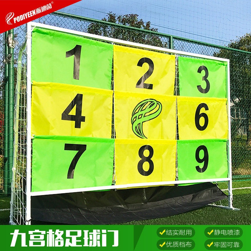 Football Training Target Goal, 9-Hole Soccer Shooting Practice Net for Accuracy and Precision