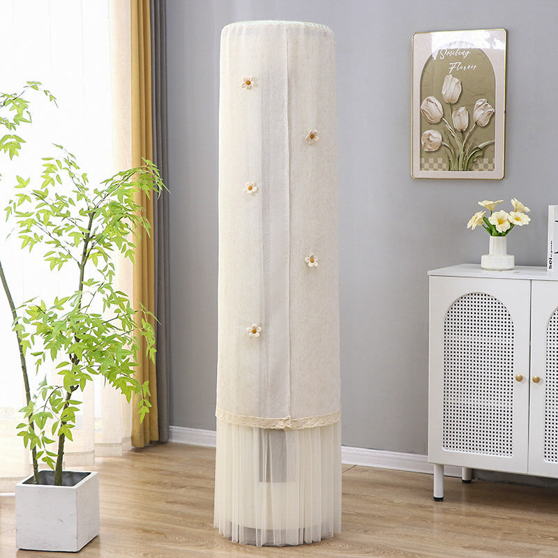 New Vertical Cylindrical Cabinet Air Conditioner Dust Cover Living Room Windproof Curtain AC Unit Protector