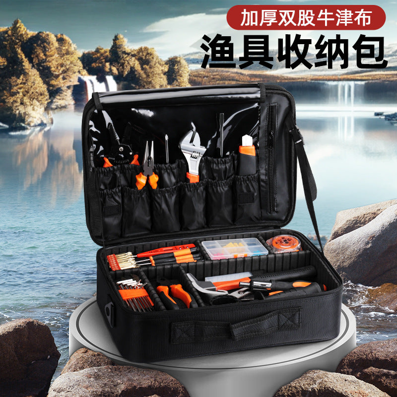 Fishing Tackle Bag Multi-functional Oxford Cloth Storage Case for Fishing Gear