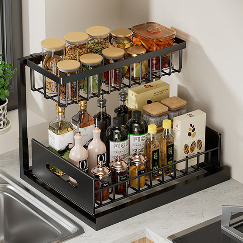 Pull-Out Under Sink Cabinet Organizer for Kitchen and Bathroom