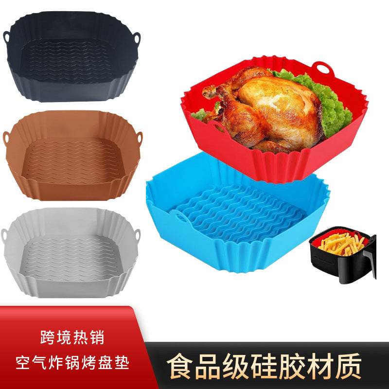 Foldable Food-Grade Silicone Air Fryer Liner and Oven Baking Mat