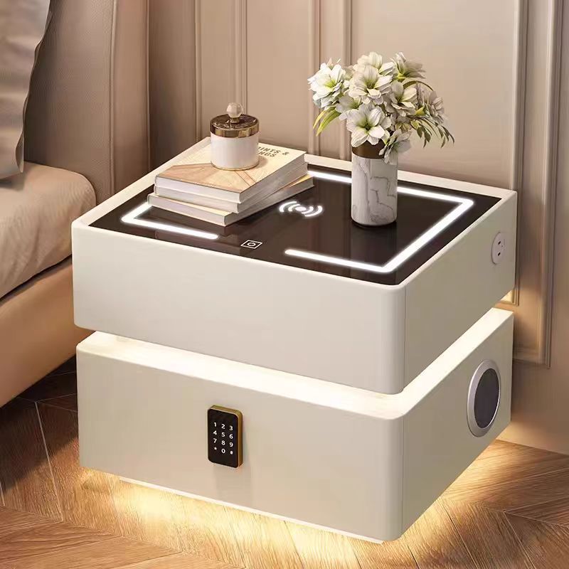 Smart Nightstand with Sensor Light, Wireless Charging, and USB Port