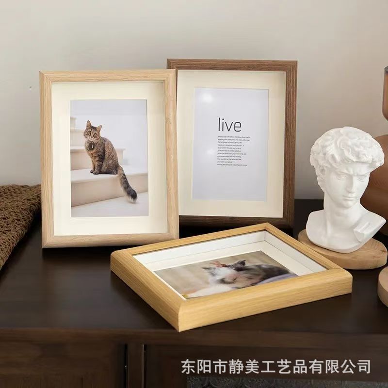 Hollow 3D Specimen Display Photo Frame, Wooden, for 5-8 inch and A4 Photos