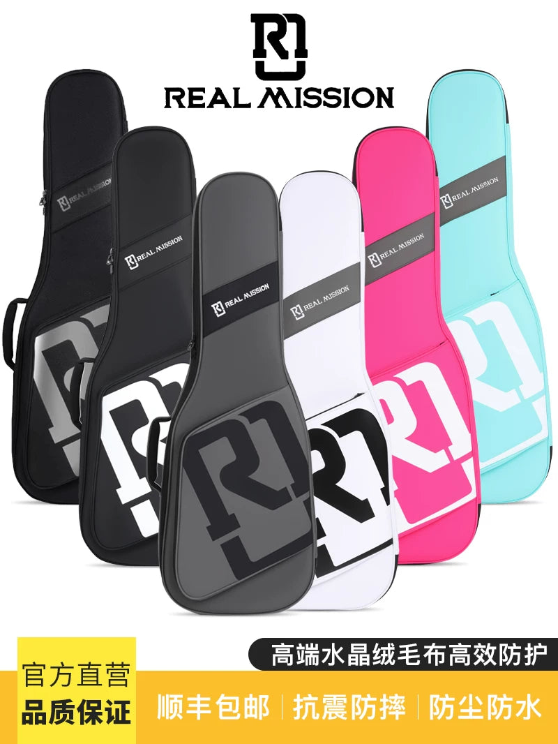 REALMISSION Electric Guitar Gig Bag Acoustic Bass Classical Guitar Backpack Thickened for Touring and Transport