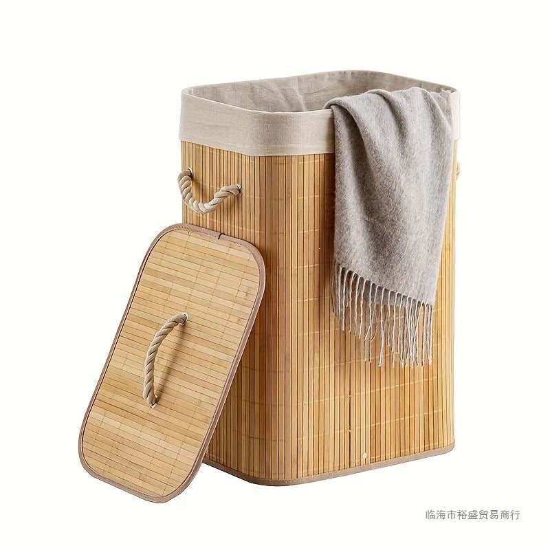 Handwoven Bamboo Storage Basket for Home & Commercial Use