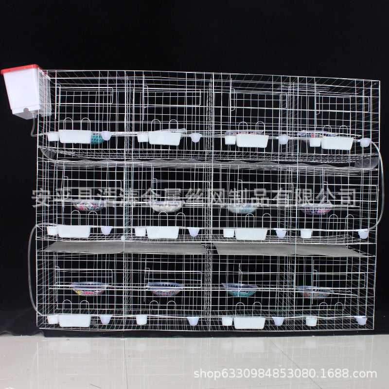 Pigeon Breeding Cage for Home Use, 12-16 Compartments, Thickened Galvanized Steel
