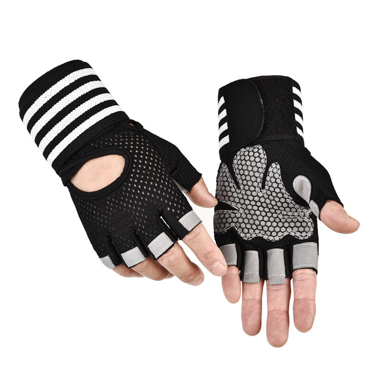 Women's Half-Finger Workout Gloves for Cycling, Weightlifting, and Outdoor Sports - Breathable & Non-Slip