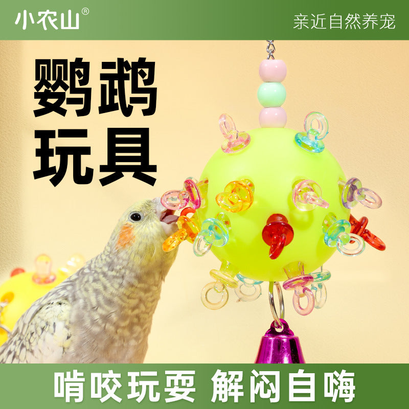 Parrot Chew Toy Chain Ball for Cage Decoration and Intelligence Training