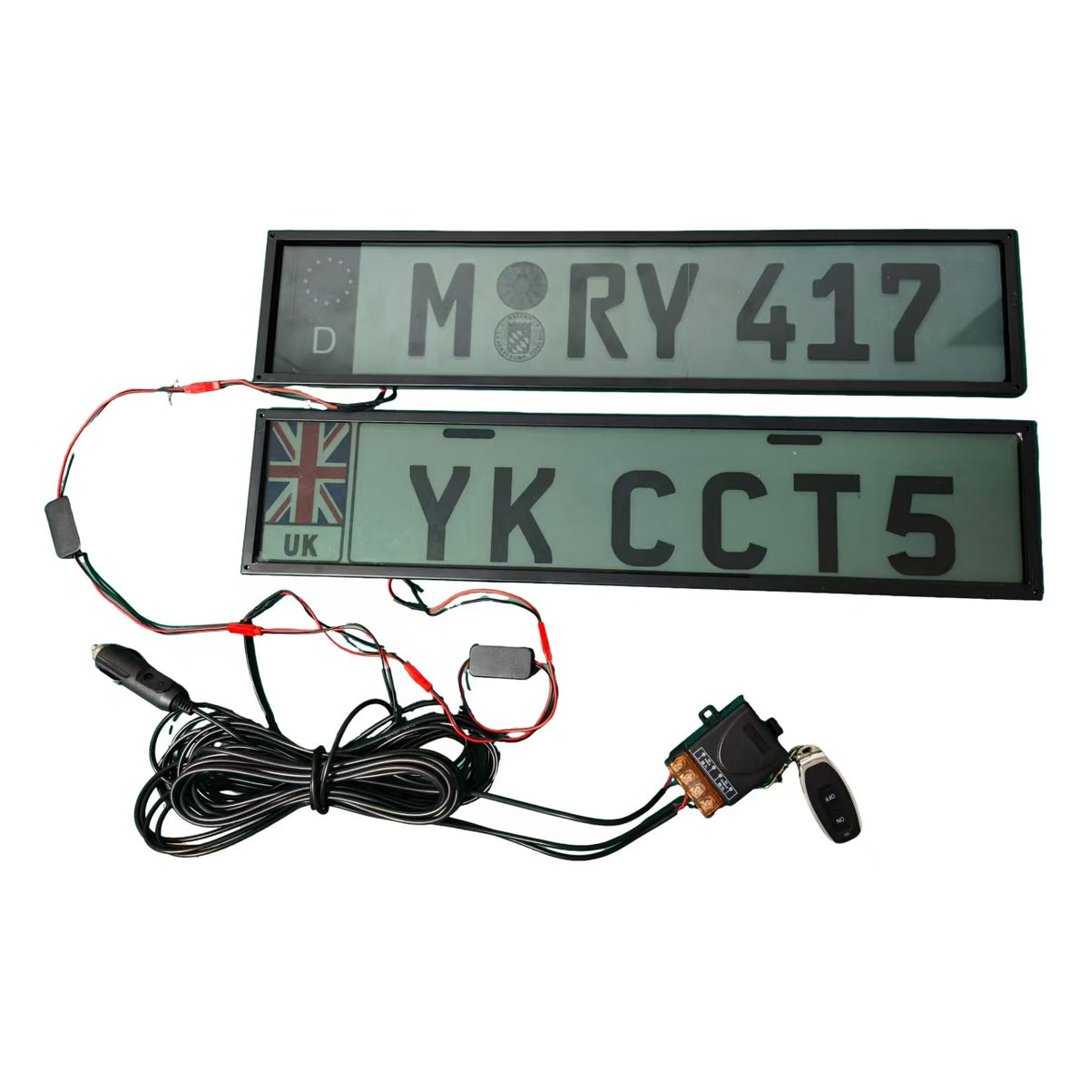European Standard License Plate Frame with Black Film for Electric Vehicles