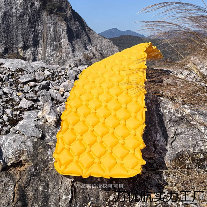 Outdoor Camping Sleeping Pad Lightweight Portable Moisture-proof Inflatable Mattress with Built-in Pump for Backpacking Hiking