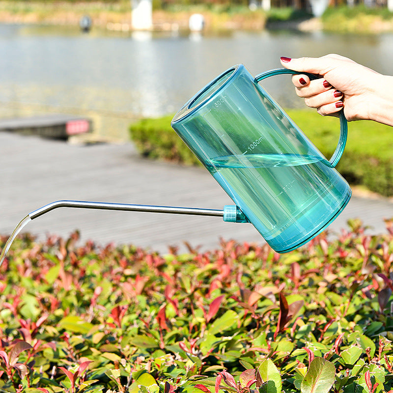 Stainless Steel Long Spout Watering Can for Indoor Outdoor Plants, Large Capacity Garden Watering Pot