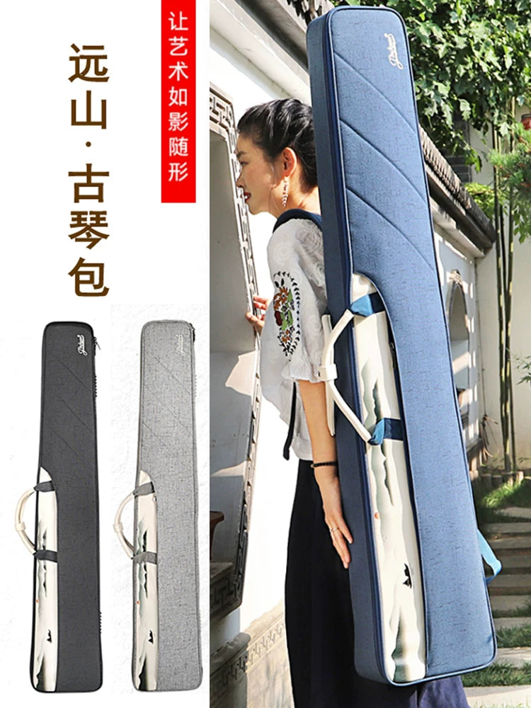 Portable Guqin Bag Thickened Waterproof Shockproof with Double Shoulder Straps