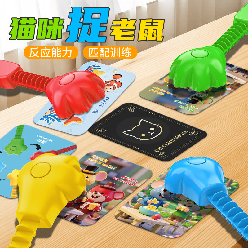Cat and Mouse Board Game Card Set for Kids, Interactive Educational Toy for Ages 6+