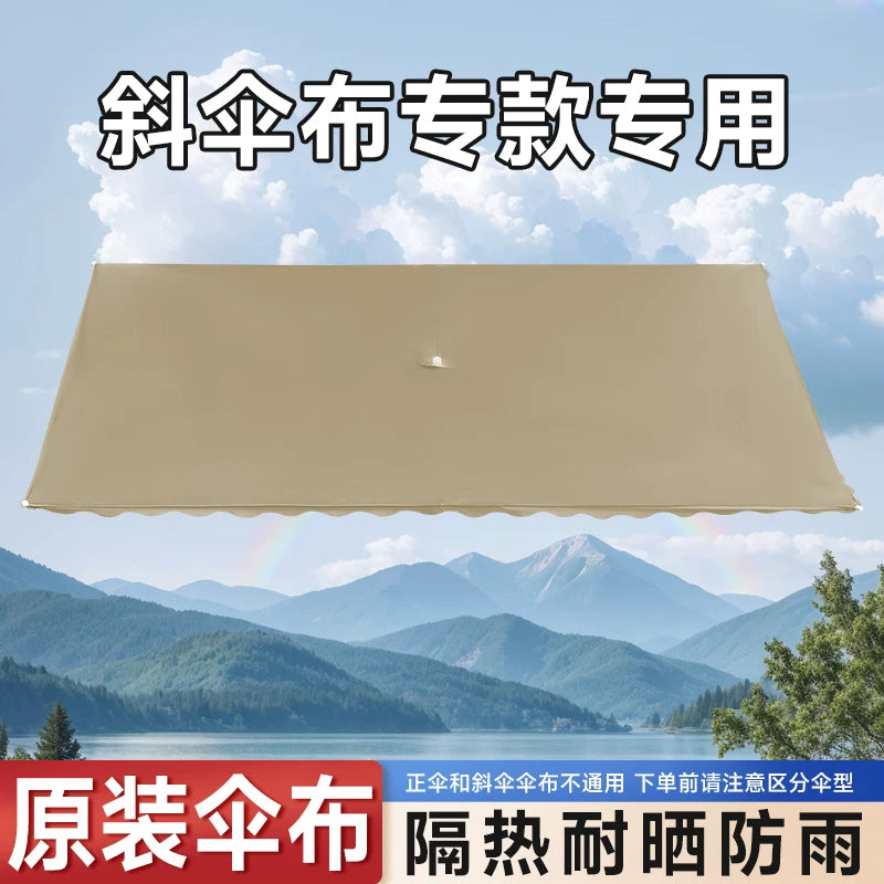 Outdoor Waterproof UV Protection Replacement Umbrella Canopy for Slanted Commercial Umbrellas