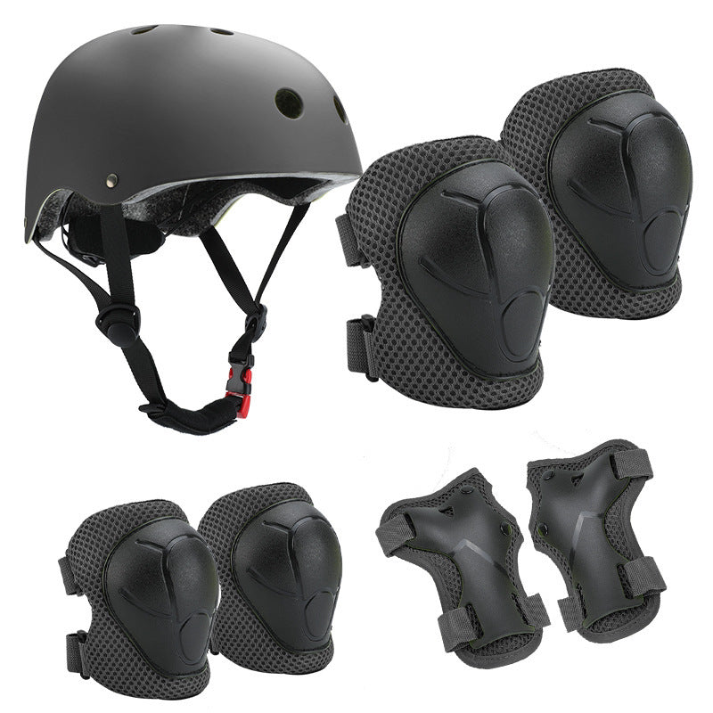 Kids' 7-Piece Roller Skating Scooter Cycling Protective Gear Set with Helmet