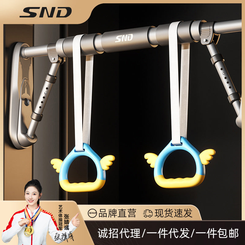 SND Doorway Pull-Up Bar for Home Fitness, Non-Slip Chin-Up Bar with Suspension Rings, No-Drill Installation