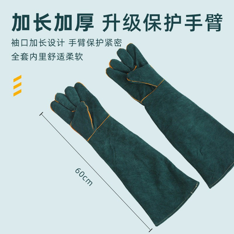 Pet Anti-Bite and Scratch Protective Gloves for Dog and Cat Training, Bathing, and Handling