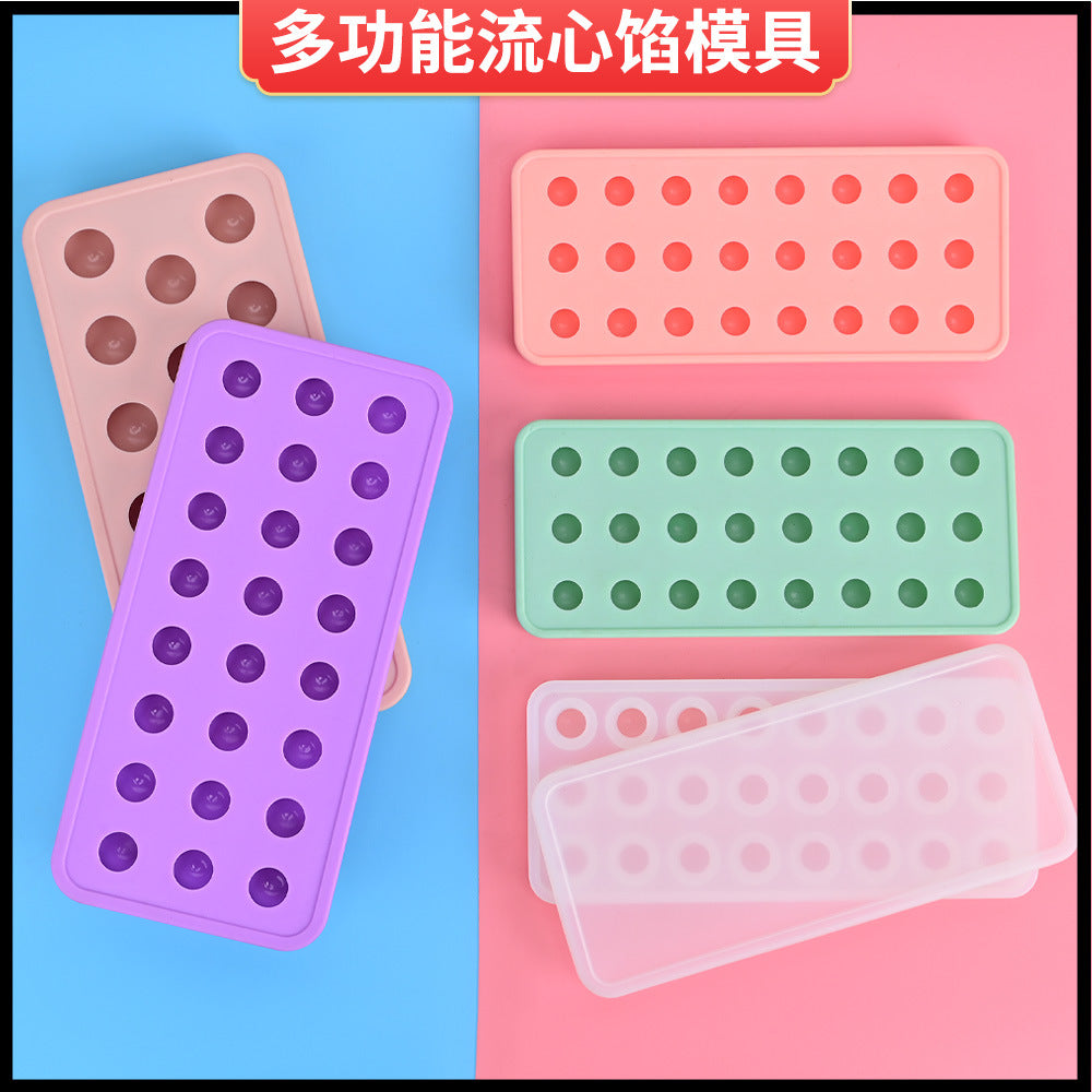 Silicone Spherical Ice Cube Tray for Whiskey Cocktails, Pudding, and Candy Making