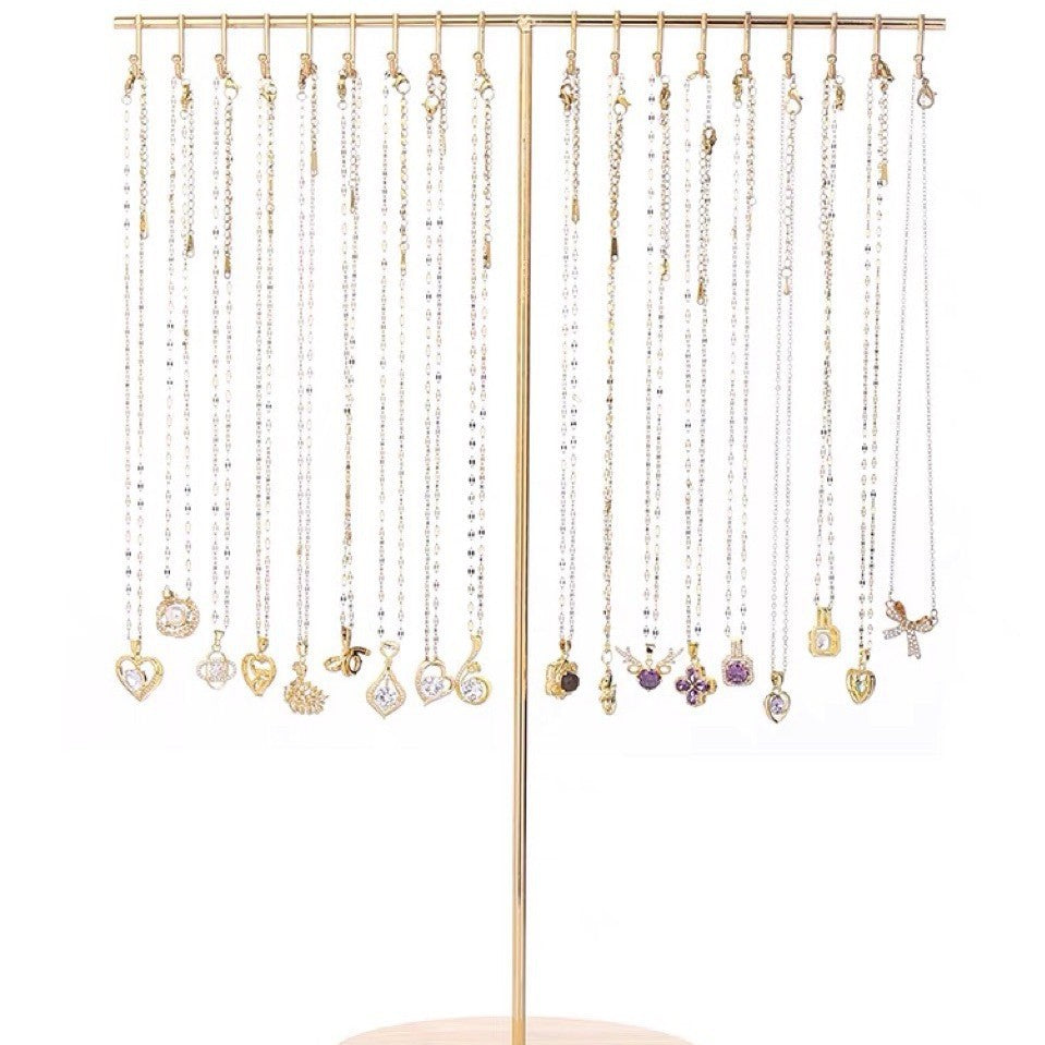 Minimalist Iron Art Necklace Display Stand Jewelry Organizer for Home and Retail