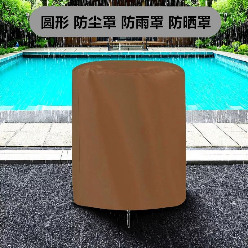 Round Stool Storage Dust Cover Waterproof Sunscreen Protection for Bathtub Bucket Small Round Table