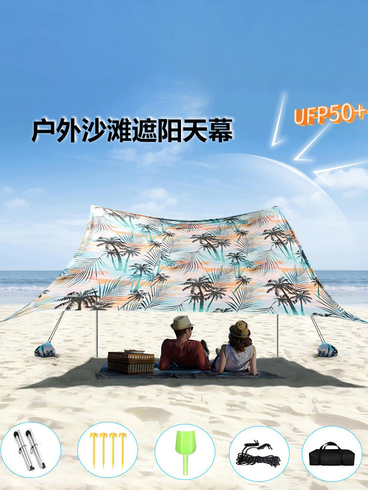 Portable Lycra Beach Sunshade Tent for Outdoor Camping and Picnics