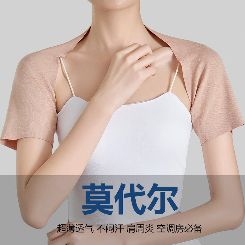 Modal Shoulder Protector for Men and Women, Thin Short Sleeve, for Shoulder and Neck Warmth