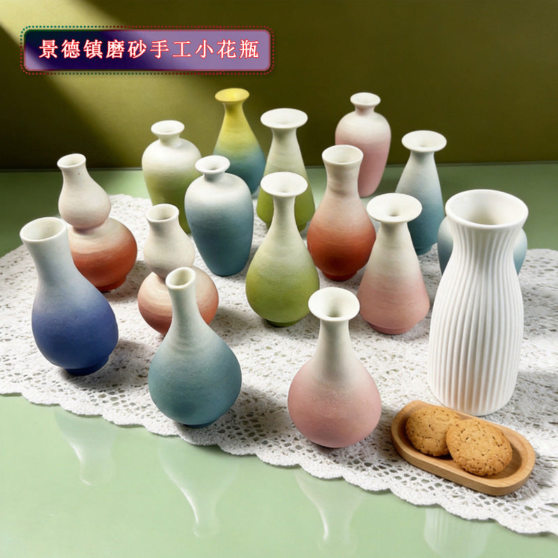 Modern Minimalist Frosted Ceramic Vase for Home Decor